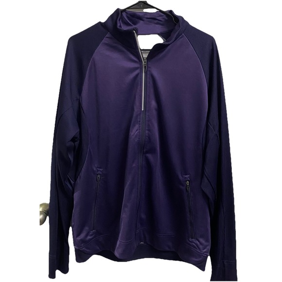 Elevate Other - Elevate Men's Full Zip-Up 100% Polyester Purple & Navy Jacket Shirt Sz. L-NWOT
